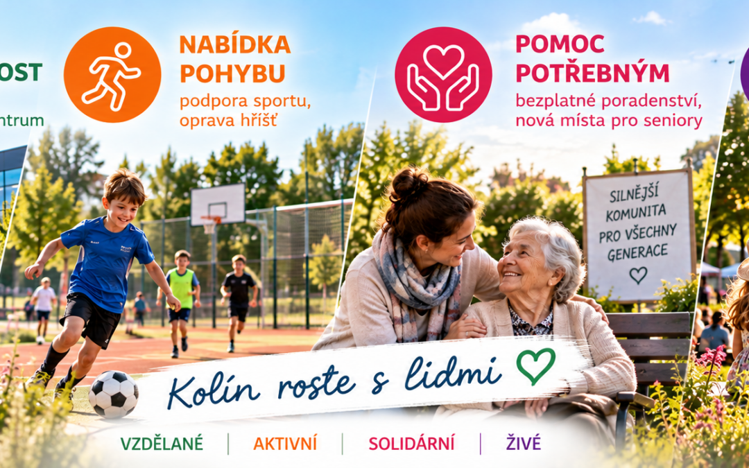 Podpora kultury, nabídka pohybu, pomoc potřebným, příprava na budoucnost